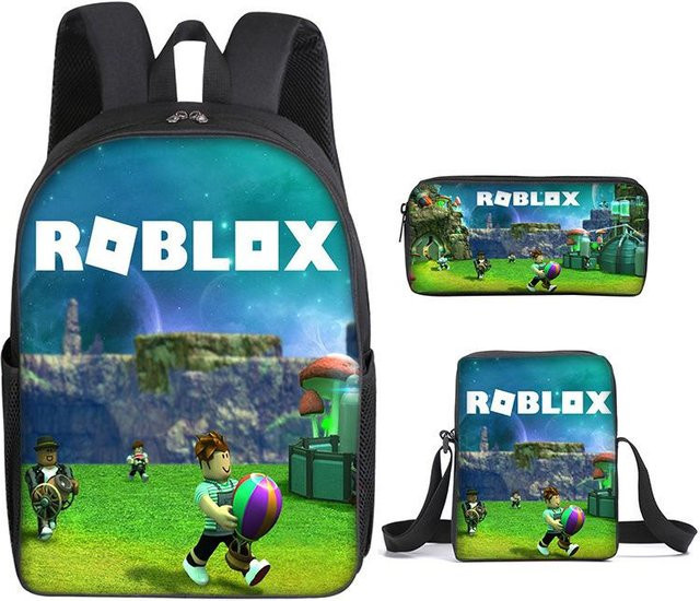 Roblox Schultaschen-Set für Mädchen bestehend aus Rucksack, Schultasche und Federmäppchen in Multicolour - Bild 1