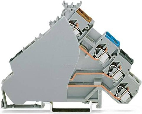 WAGO 280-588/280-320 Initiatorenklemme 6mm Zugfeder Grau 50 Stück - Bild 1