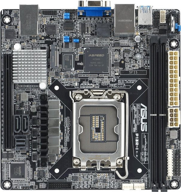Asus P13R-I Mini-ITX Server-Mainboard mit Intel C262 Chipsatz, LGA 1700 Sockel und DDR5 Unterstützung in Schwarz - Bild 2