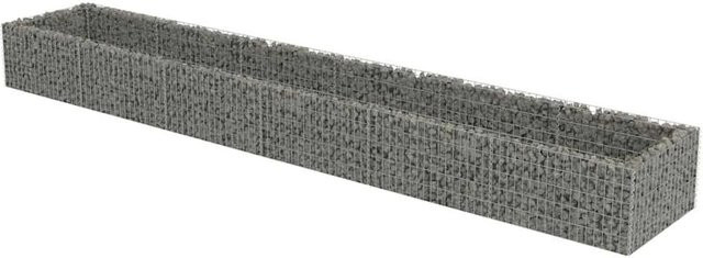vidaXL Gabionen-Hochbeet aus verzinktem Stahl in Silber/Grau, B/T/H: 540 x 90 x 50 cm - Bild 1