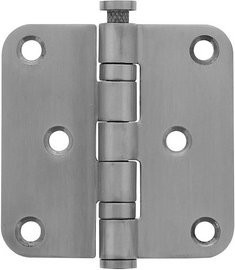 Intersteel Scharnier aus Edelstahl in Silber, B/H: 76 x 76 mm, Dicke: 2,5 mm, belastbar bis 50 kg, abgerundet - Bild 1