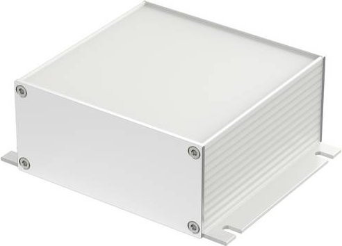 Bopla FILOTEC F 1048-100 WL Flansch-Gehäuse aus eloxiertem Aluminium in Weiß, B/T/H: 105 x 48 x 100 mm - Bild 1