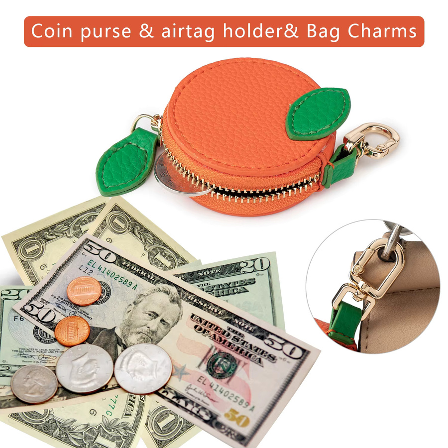 Lucky hour Taschenanhänger, Münzbörse, Orange, Mini-Geldbörse - Bild 4
