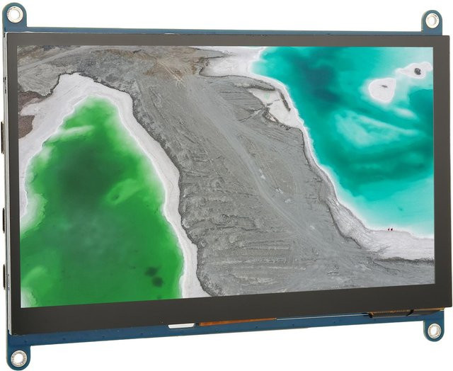 DIYelecs 7 Zoll IPS Touchscreen Monitor mit Dual-Lautsprecher und USB-C Anschluss in Schwarz für Raspberry Pi 4 - Bild 1