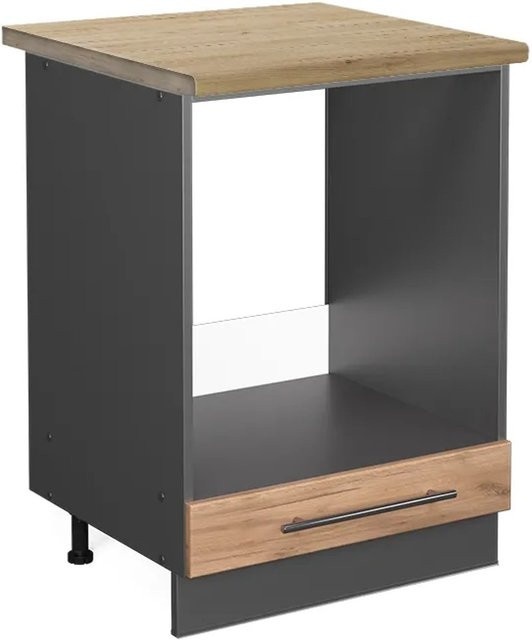 Vicco Herdbauschrank Fame-Line Goldkraft Eiche/Anthrazit, B/T/H: 60 x 60 x 82 cm - Bild 1