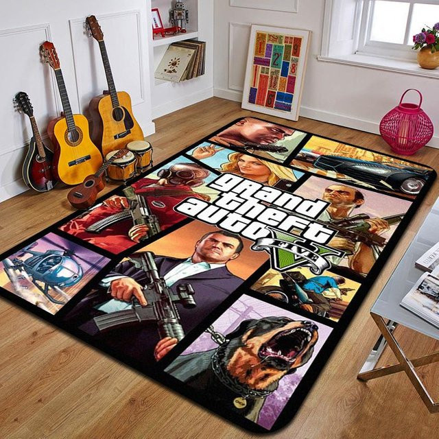 Karpetti Dekoteppich Grand Theft Auto Design, Mehrfarbig, B/T: 60 x 40 cm - Bild 1