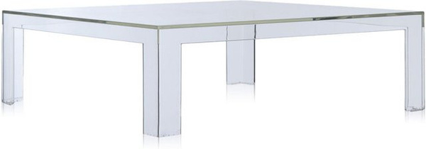 Kartell Invisible Couchtisch aus transparentem Kunststoff in quadratischer Form