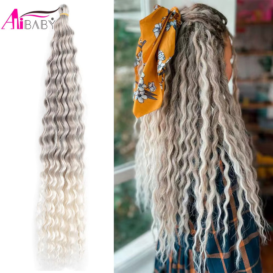Alibaby Häkelhaar Ariel-Curl, 22 Zoll, Ombre Ocean Wave, synthetisch - Bild 2