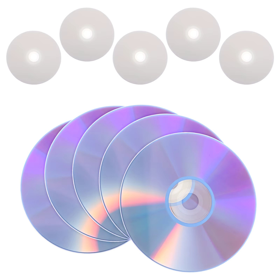 Foxnovo 10 Stück beschreibbare optische Scheiben CD-RW und DVD-R in Multicolor für Backup, Musik und Video - Bild 2