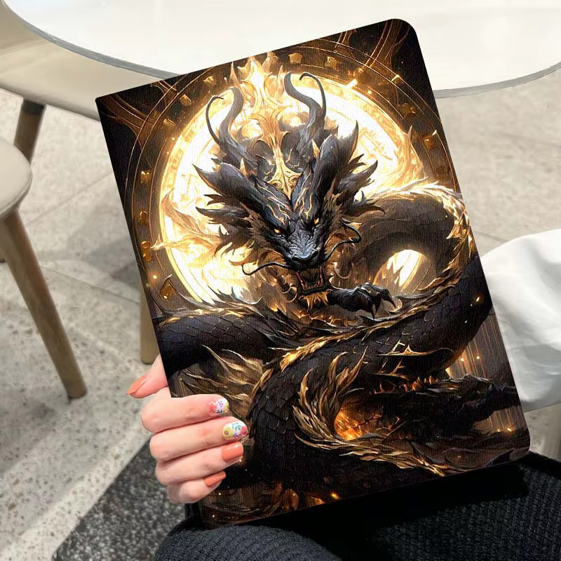 Luxuriöse Anime-Drachen Tablet-Hülle für Apple iPad Pro, Air und Mini in Multicolour - Bild 2
