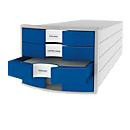 HAN Schubladenbox Impuls 2.0 geschlossen, 4 Schubladen, Format DIN A4, grau/blau - Bild 2