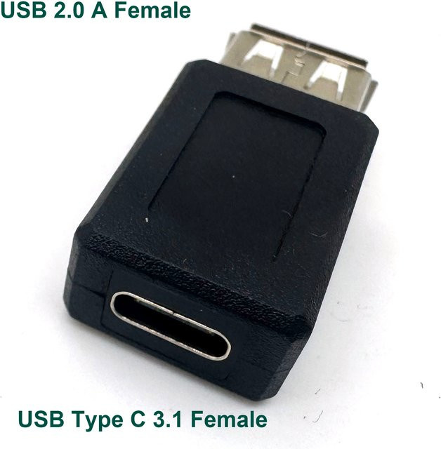UpperFu USB-C auf USB-A Adapter Konverter für Datenübertragung und Laden in Schwarz - Bild 1
