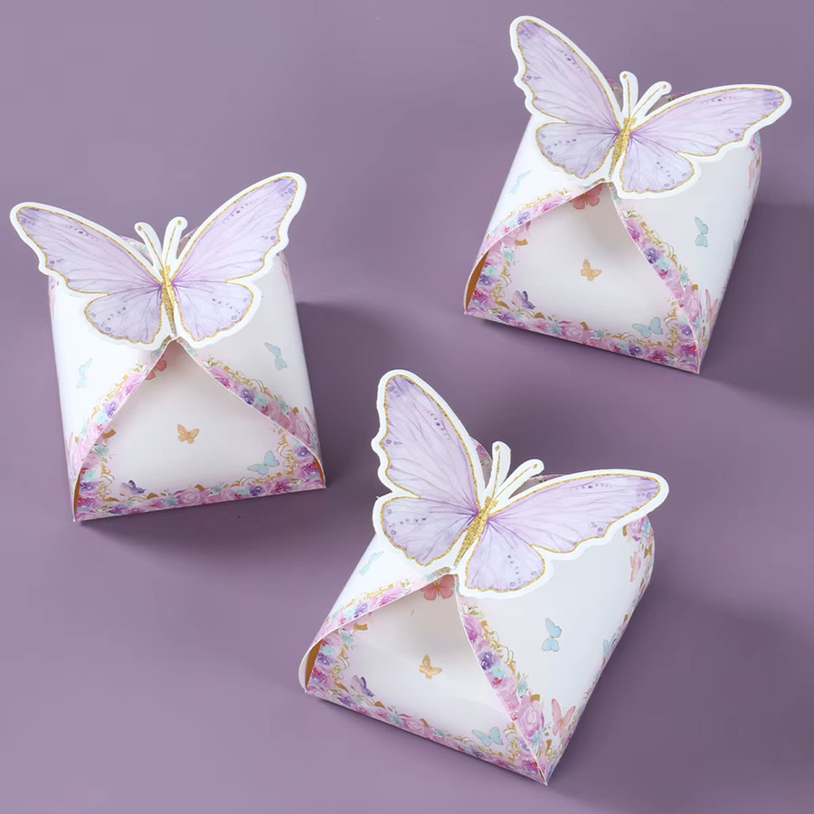 Huiran Dschungel Tier Candy Bar Papier Tasche mit Schmetterlings-Design für Safari und Baby Shower Partys - Bild 2