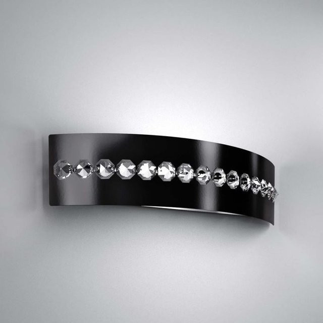 Marchetti Essentia Parete AP35 Wandleuchte in Schwarz mit Kristallglas und Up-Down-Lichtfunktion - Bild 1