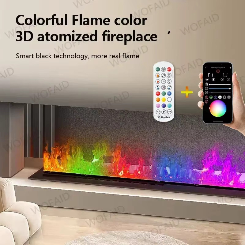 MUFU Intelligenter elektrischer Wasserdampf-Kamin mit 3D-LED-Flammen für den Innenbereich - Bild 2