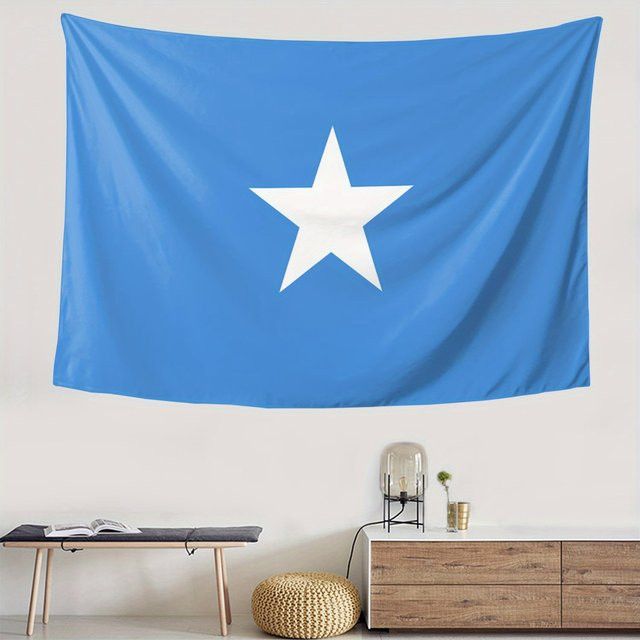 Somalia-Flagge von PTEROSAUR in Blau mit Messingösen für Innen- und Außendekoration - Bild 1