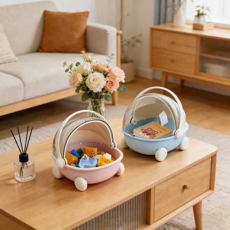 Matrabbu Mokoko Puppenwagen mit Aufbewahrungsbox, Raummodul, Puppenschlafwiege, Puppenbett, Möbelzubehör-Set