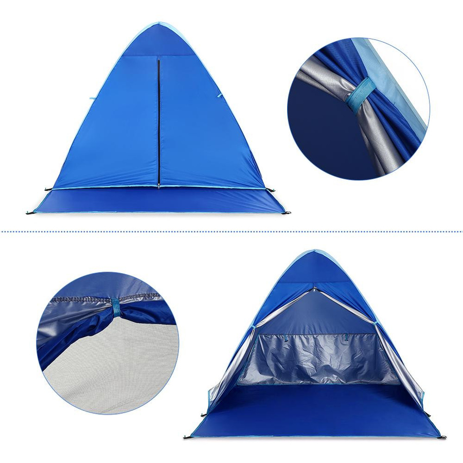DIYelecs Automatisches Sofort-Aufklapp-Strandzelt mit UV-Schutz in Royal Blue aus Polyester - Bild 2