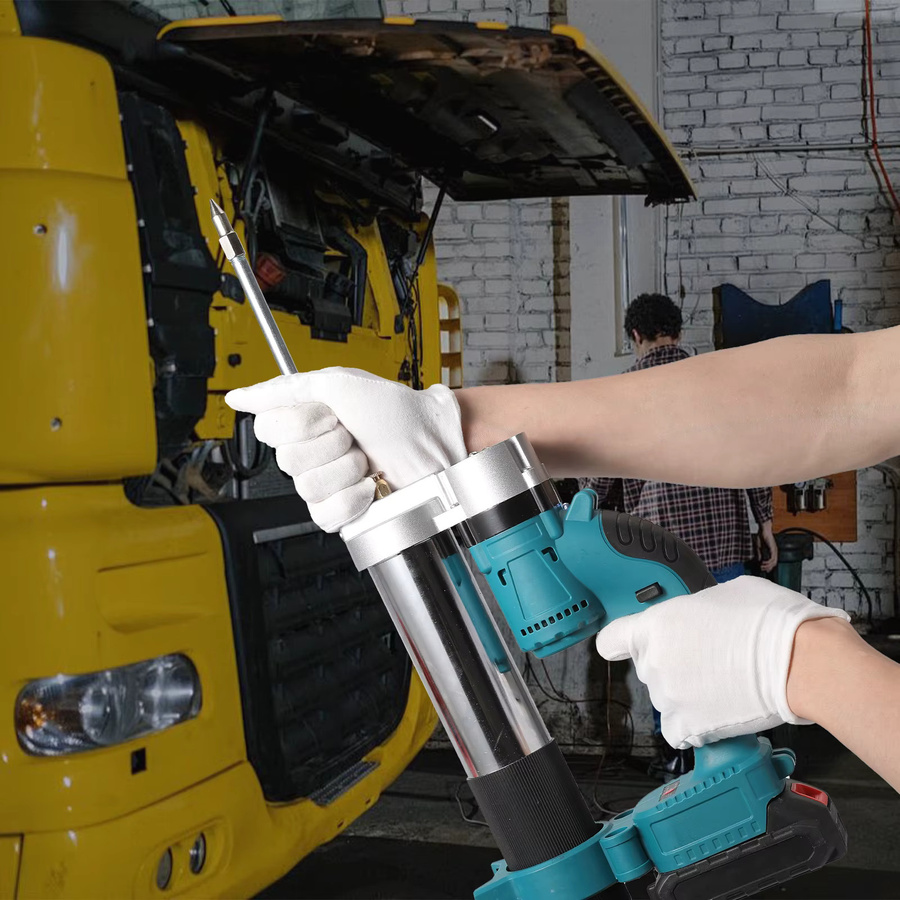 TKKEACE Bürstenlose elektrische Fettpresse Hochdruck-Schmierölpistole 960W 74Mpa in Blau, kompatibel mit Makita-Akkus - Bild 4