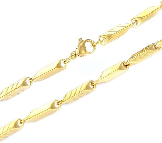 YULIN Halskette Edelstahl, Gold, 61cm, Unisex - Bild 1