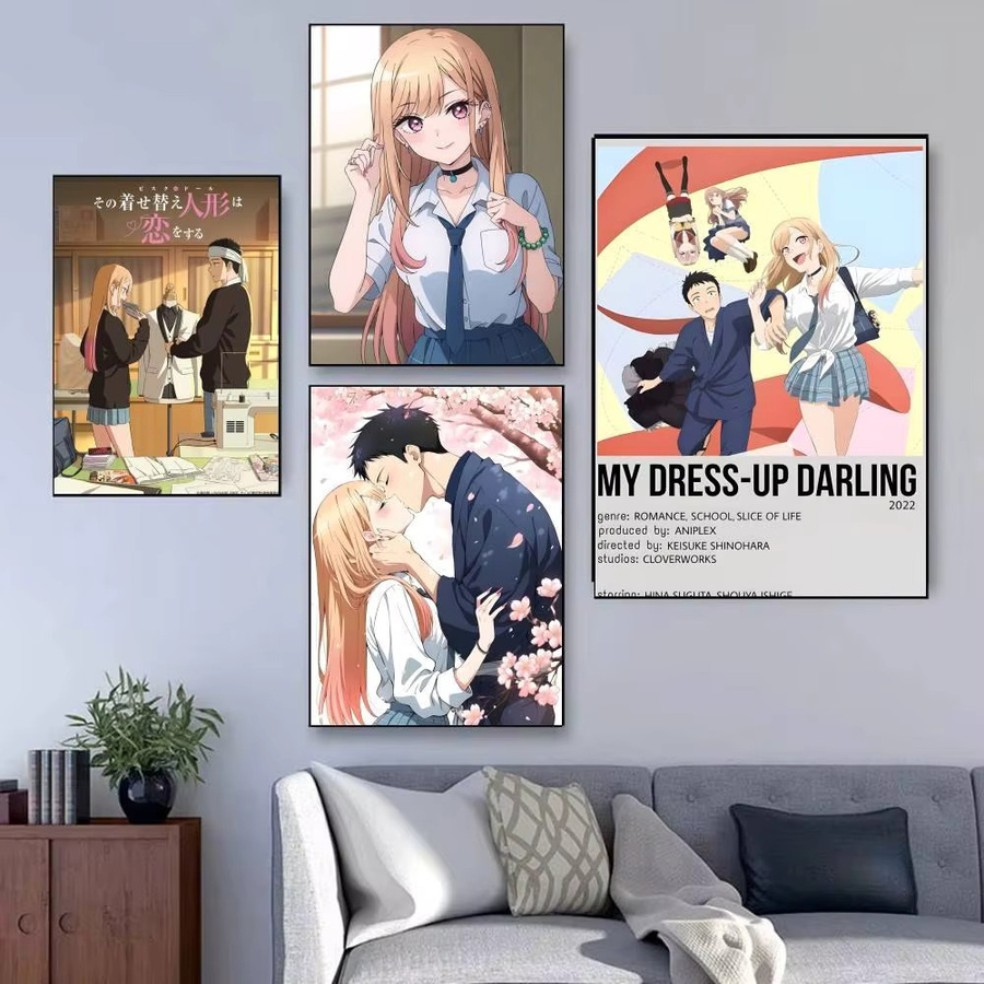 Wasserfester My Dress Up Darling Anime Poster Aufkleber in Mehrfarbig für Wohnzimmer und Schlafzimmer - Bild 2