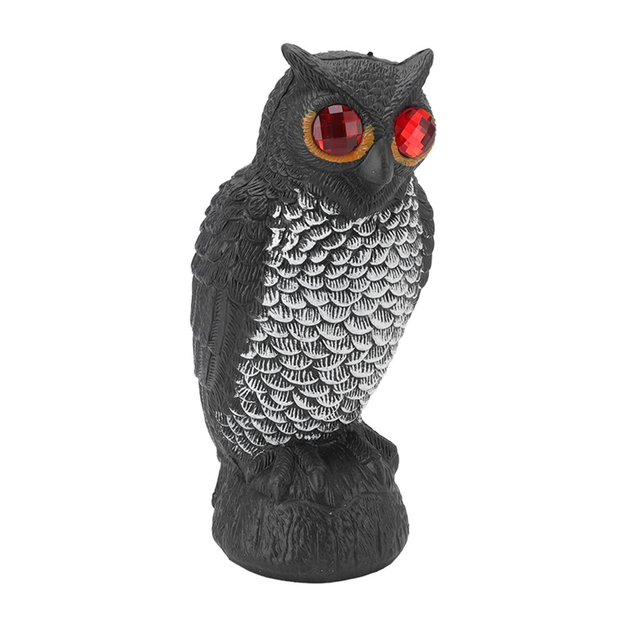 Neoglint Eulen-Vogelabwehr aus Kunststoff mit roten Augen für den Garten - Bild 3