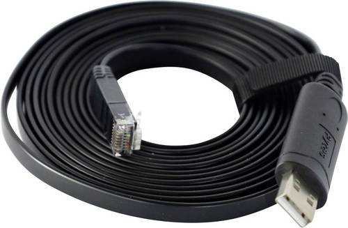 Pytes USB 2.0 Datenkabel mit integriertem FTDI-Treiber, USB-A, Schwarz - Bild 1