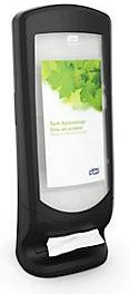 Tork Xpressnap Fit Serviettenspender 272211 für Einzelblattausgabe, Wandbefestigung oder Standmontage, Schwarz, B: 23,5 cm, T: 23,5 cm, H: 62,2 cm - Bild 1