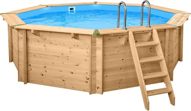 Achteckiger Pool Java in der DeLuxe Set Ausführung mit Filteranlage 6,0 m3, Durchmesser: 4,40 m, Höhe: 1,36 m - Bild 1