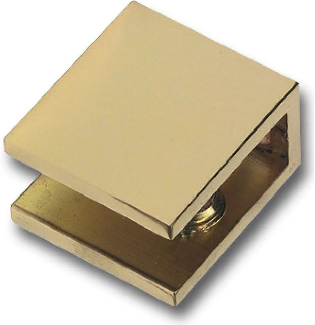 Fonsegrive Umag Glastablar-Klemmträger aus Messing in Gold, poliert, für Glasstärken 6-8 mm, Breite: 50 mm - Bild 1