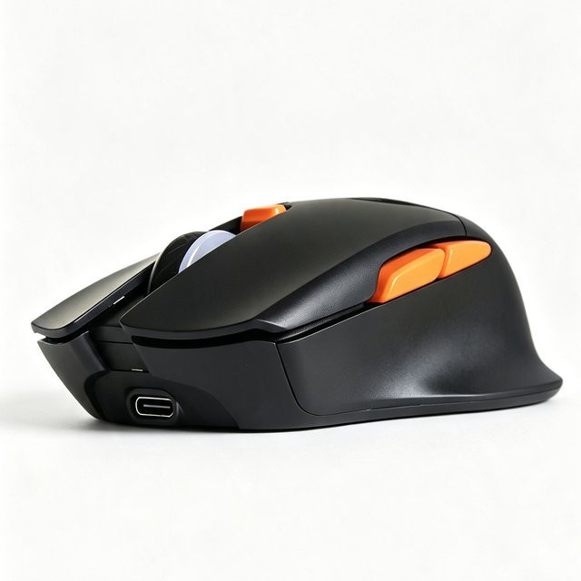 RESAUDGINE Kabellose Maus mit Bluetooth und 2,4G, ergonomisch, geräuscharm, wiederaufladbar, einstellbare DPI, in Schwarz oder Grau - Bild 1