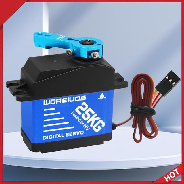 JOCESTYLE Digital Servo, wasserdicht, mit Metallgetriebe und 25T Servoarm - Bild 1