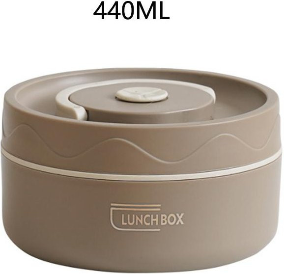 Isolierte Lunchbox aus 304 Edelstahl von Market-5 mit Aufbewahrungstasche, auslaufsicher und mikrowellengeeignet, erhältlich in Braun, Blau oder Beige - Bild 1