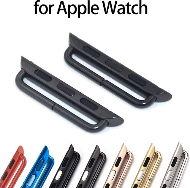 CHIICSMART Anschlussadapter für Apple Watch, Edelstahl, Schwarz, Unisex - Bild 1