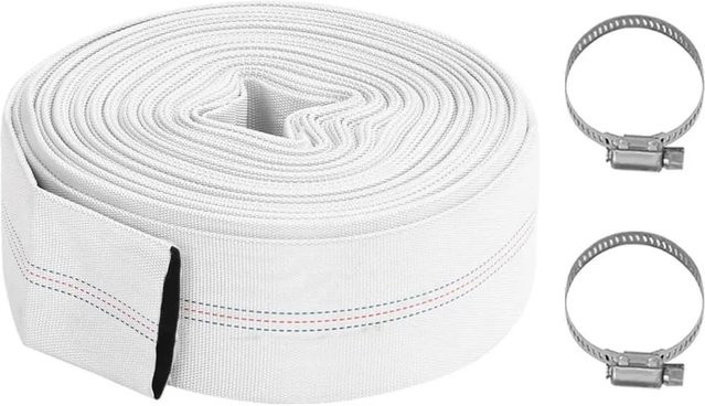 vidaXL Feuerlöschschlauch aus weißem PVC mit 20 m Länge - Bild 1