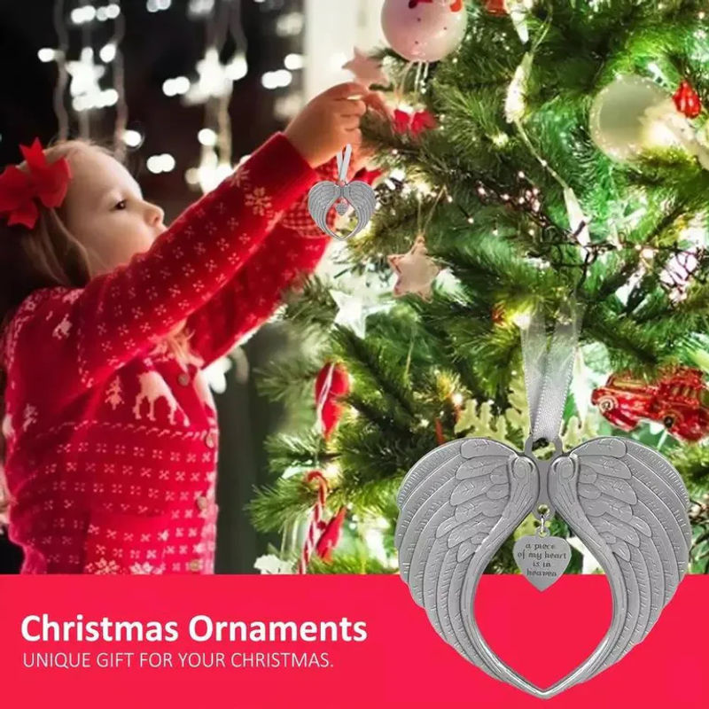 TOMTOP JMS Weihnachtsornament Engel aus Metall in Weiß und Silber für den Weihnachtsbaum - Bild 3