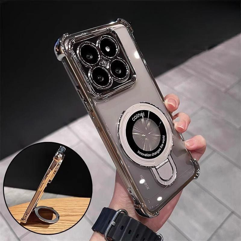 Stoßfeste magnetische Handyhülle mit Ständer für Motorola Moto Edge 50 60 Fusion Pro NEO und G-Serie in Transparent - Bild 3