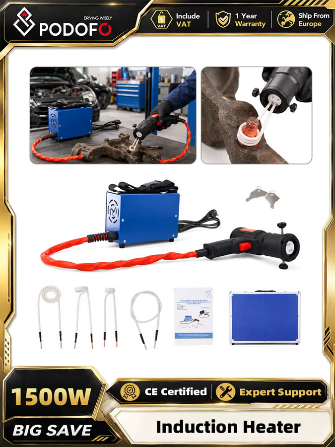 Podofo Magnetischer Induktionsheizer 1500W Flammenloser Schraubenentferner zur Reparatur von rostigen Schrauben und Muttern - Bild 7