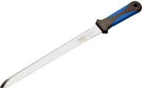 BGS Dämmstoffmesser aus Edelstahl in Blau mit feststehender Klinge - Bild 1