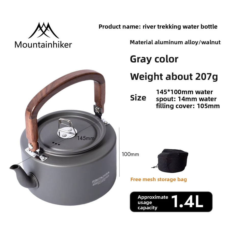 MOUNTAINHIKER Outdoor-Teekanne für Camping und Reise mit 1,4 l Fassungsvermögen - Bild 4
