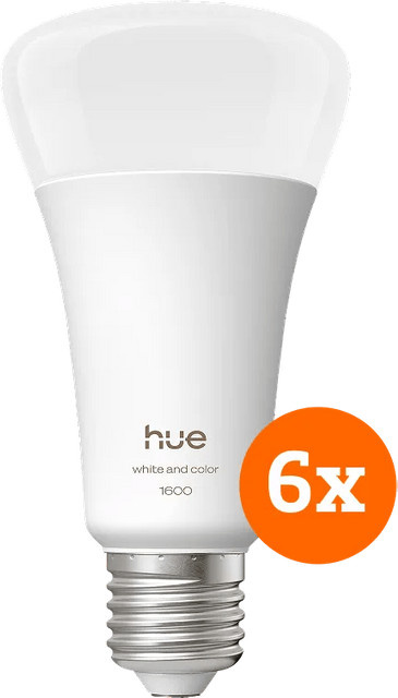 Philips Hue A67 White & Color LED Smart Bulb E27, 1.600 lm, dimmbar, 6er-Pack - Bild 1