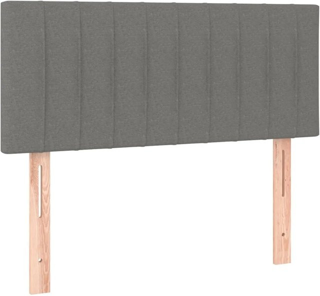 vidaXL LED Kopfteil Dunkelgrau mit USB-Ladeanschluss und integrierter Beleuchtung, B: 90 cm, T: 5 cm, H: 78-88 cm - Bild 1