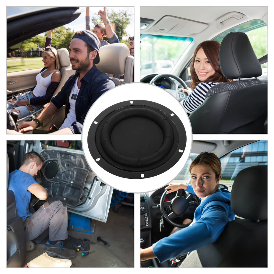 Foxnovo Passiver Bass-Kühler 6,5 Zoll Runde Vibrationsmembran für DIY Subwoofer in Schwarz - Bild 4