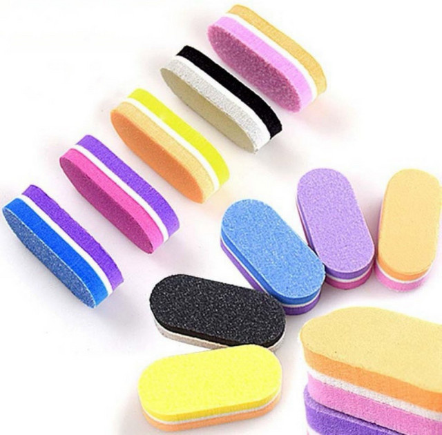 Julianna Beauty Nagel Puffer, 50 Stück, doppelseitig, Mini - Bild 1