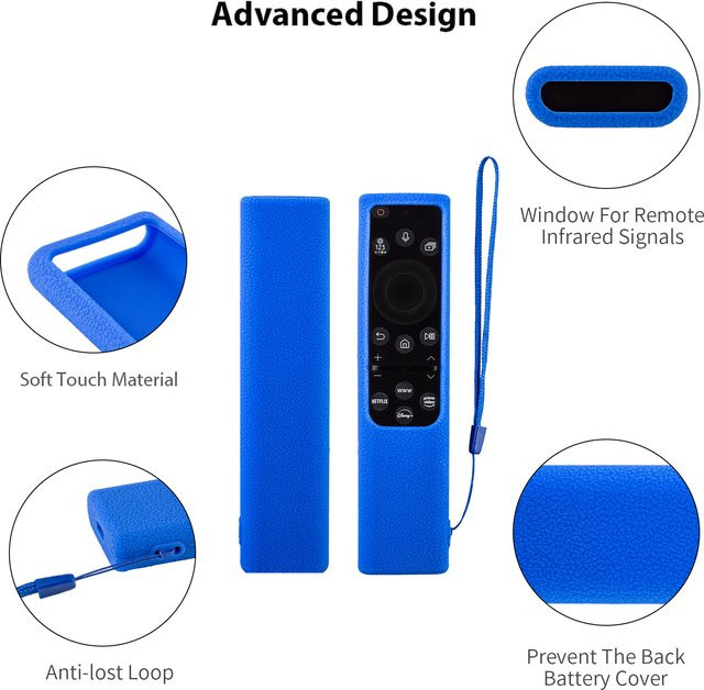 Leuchtende Silikon-Schutzhülle für Samsung Fernbedienungen BN59-01385 und 01358D in Schwarz oder Blau mit Anti-Drop-Funktion - Bild 1