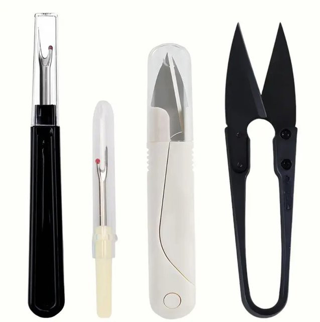 JAY HOME 4er Set Näheschere mit Faden-Cutter und Stickerei-Clipper für DIY-Projekte - Bild 1