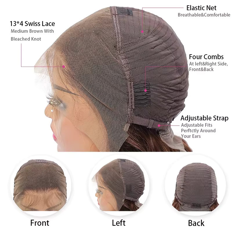 Aplus hair Perücke, Ombre Honig Blonde, Körperwelle, Damen - Bild 2