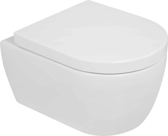 NEG Kompakt Hänge-WC Uno99K in Weiß mit Soft-Close-Funktion, Keramik, Länge: 48,5 cm, Breite: 33,0 cm, Höhe: 36,0 cm - Bild 1