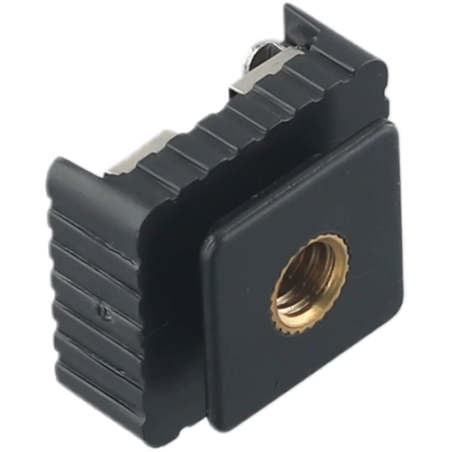 Blitz-Hotshoe-Adapter Schwarz: Standard-Hotshoe auf 1/4-Zoll-Schraube für Blitzgeräte und Stative im Fotostudio - Bild 5