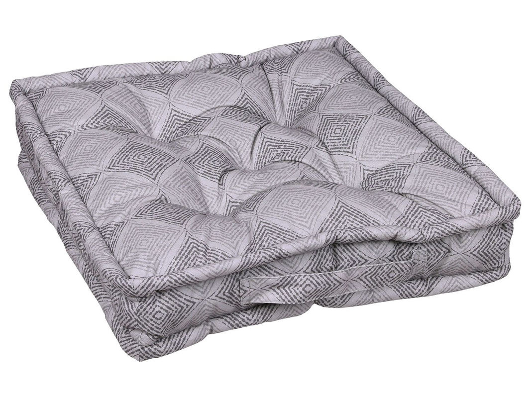 GO-DE TEXTIL Gartenauflage Raute 2er Set Boxkissen in Grau mit Schaumstofffüllung - Bild 2